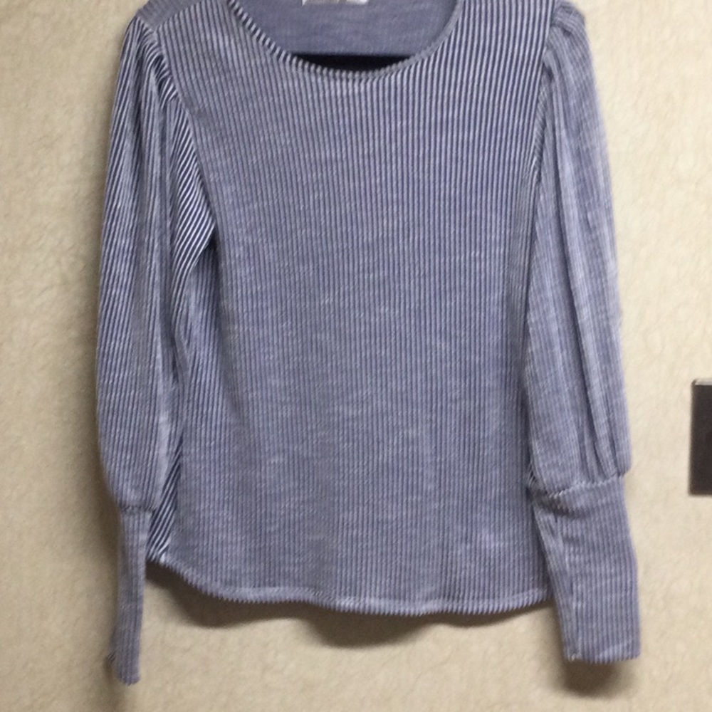 Hanger 55 blue pin stripe top
